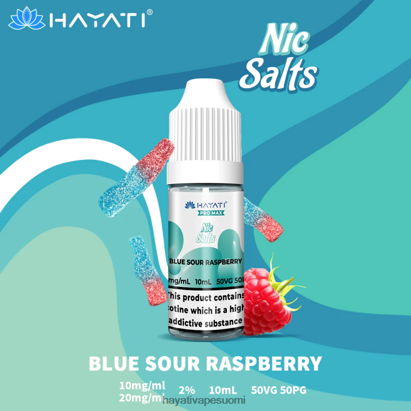Hayati Vape Suomi - Hayati Pro Max nikkelisuoloja 468Z4J233 sinihapan vadelma
