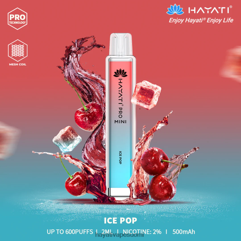 Hayati Flavour List - Hayati Pro Mini kertakäyttöinen 468Z4J18 mehujää